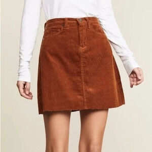 BlankNYC Clockwork Corduroy Copper Orange Brown Mini Skirt 28